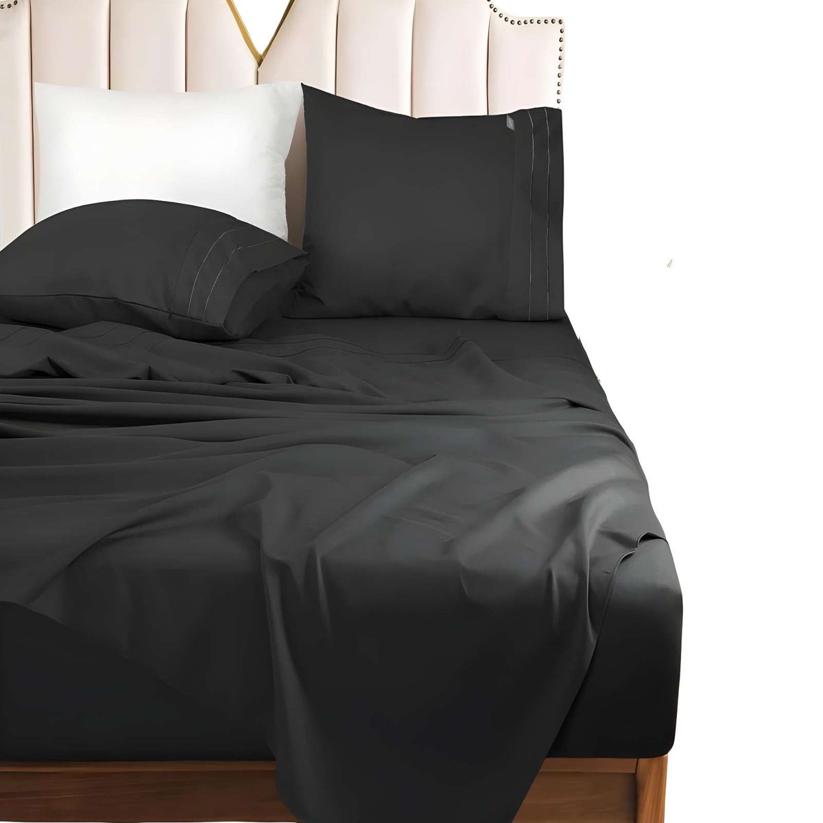 GENERICO - SABANA 2 PLAZAS  500 HILOS NEGRO