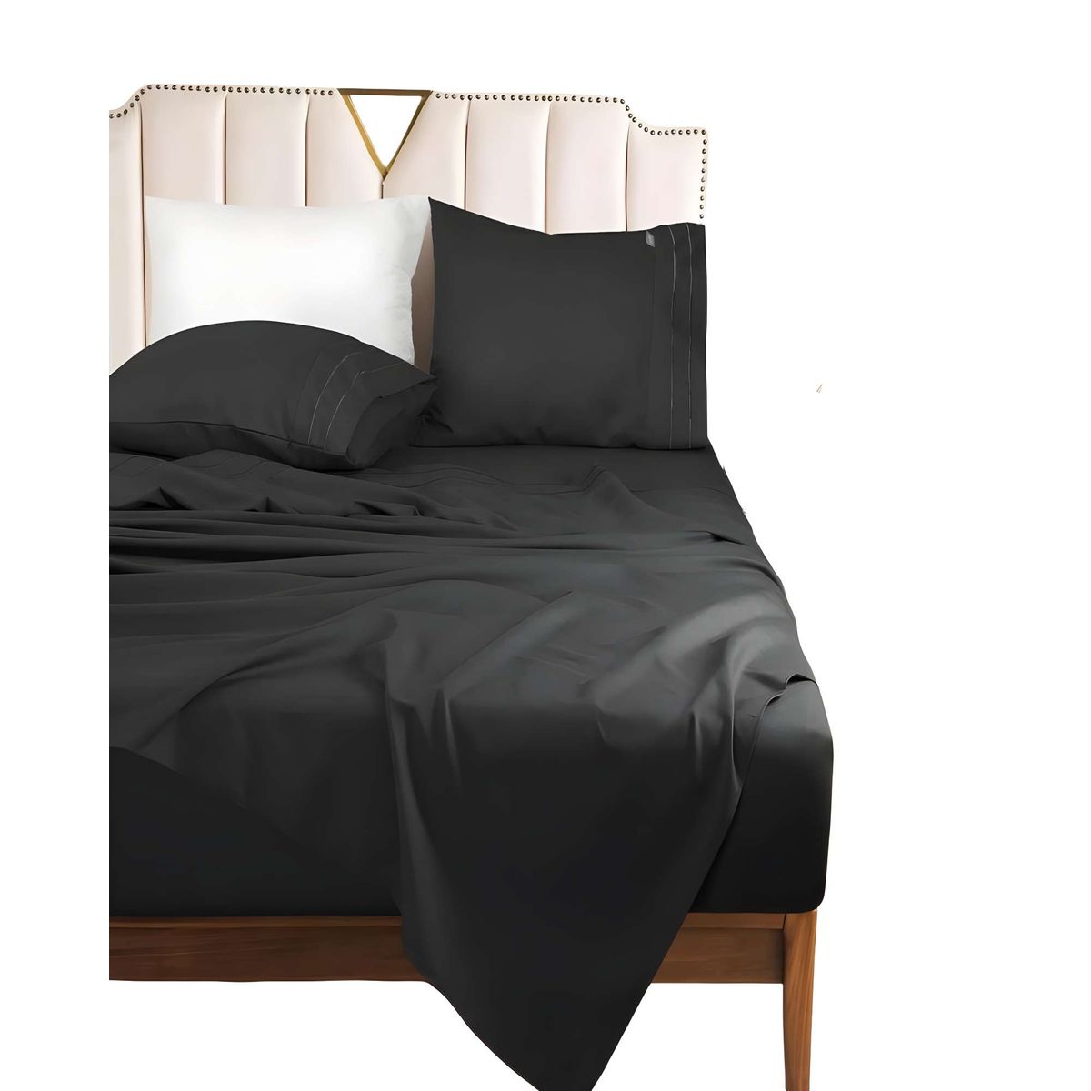 GENERICO - SABANA 2 PLAZAS  500 HILOS NEGRO