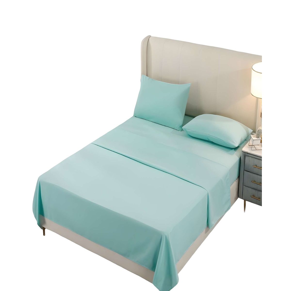 GENERICO - SABANA 2 PLAZAS 200 HILOS CELESTE