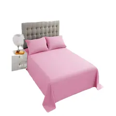 GENERICO - SABANA 2 PLAZAS 200 HILOS ROSADA