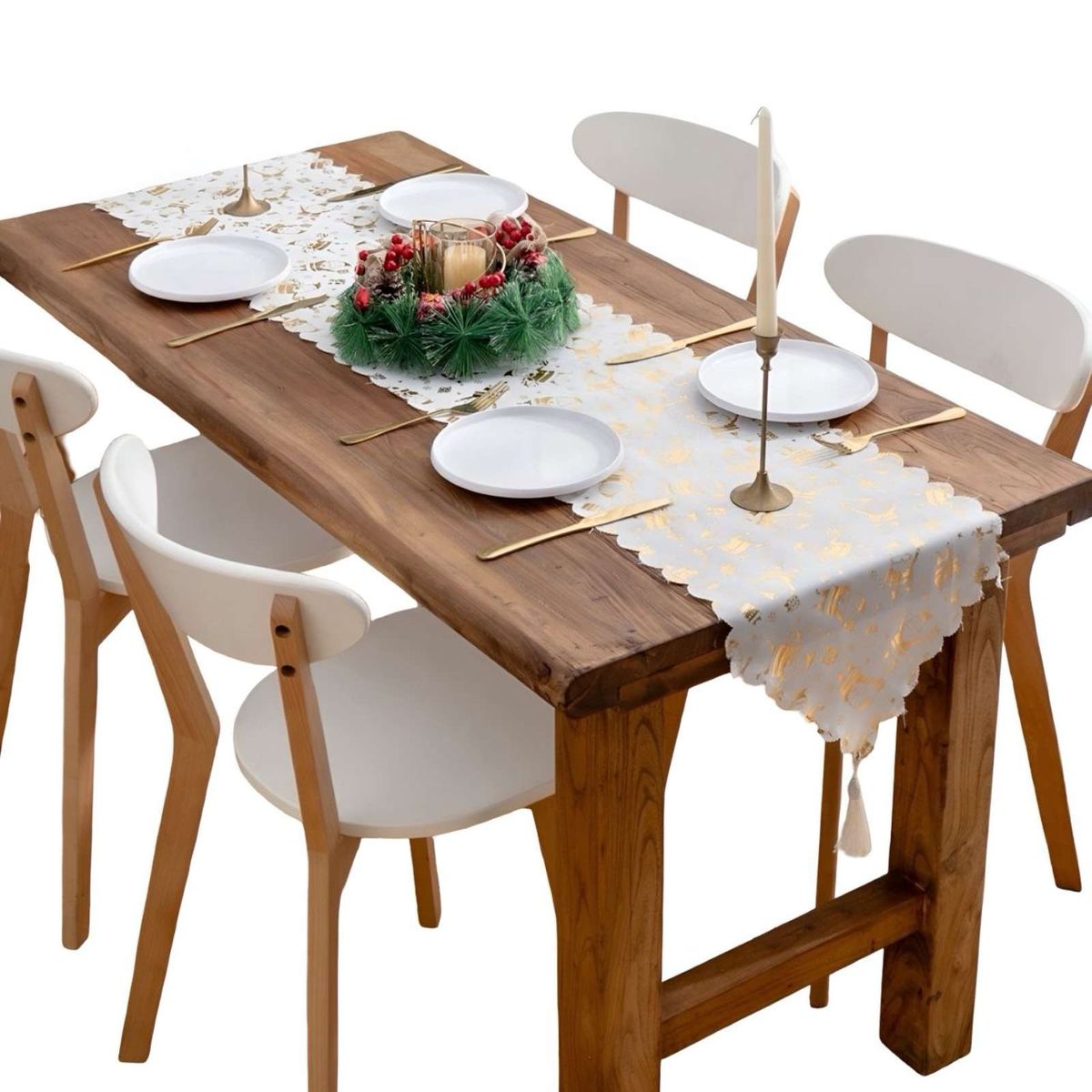 GENERICO - Camino de mesa diseño navidad 30 x 180 cm 01