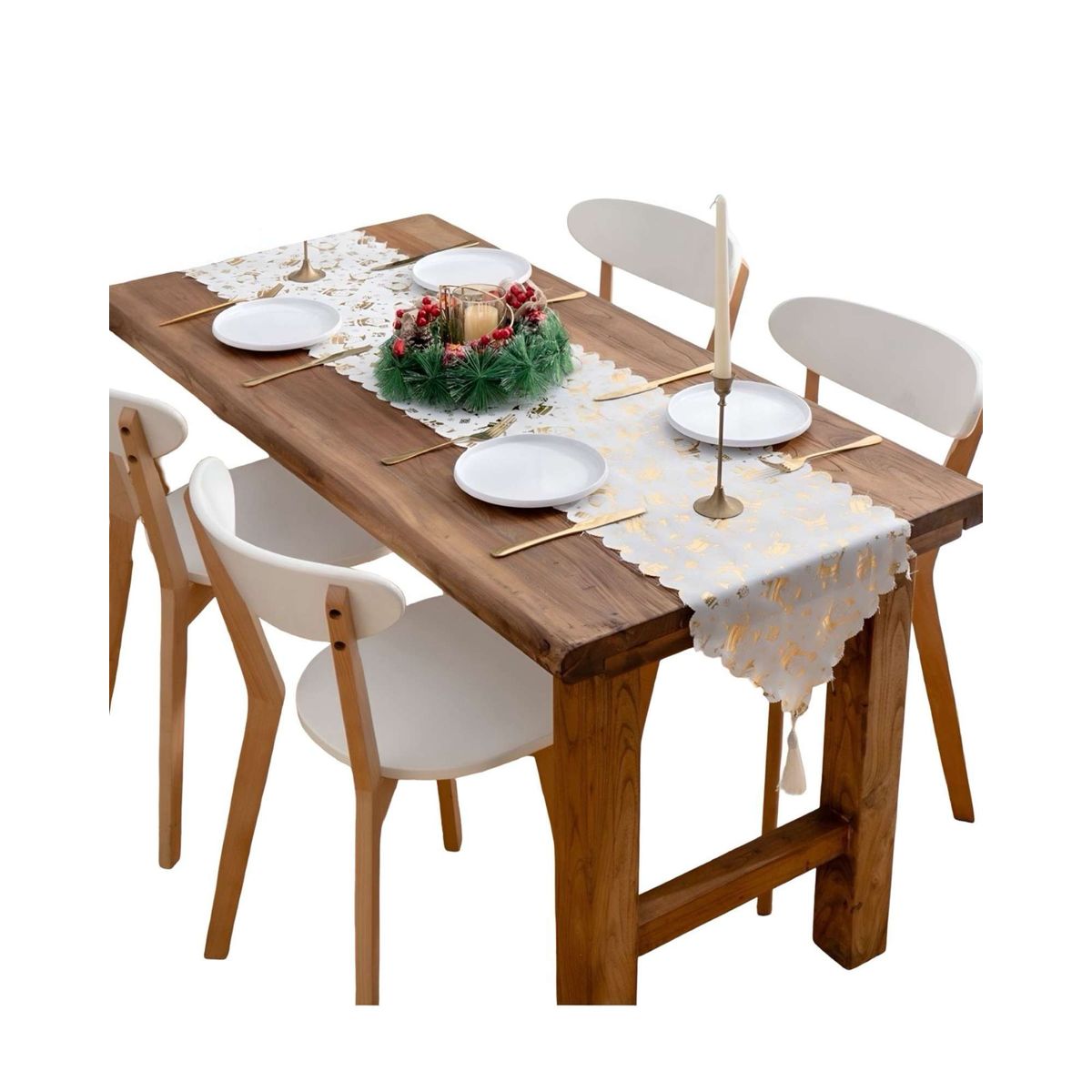 GENERICO - Camino de mesa diseño navidad 30 x 180 cm 01