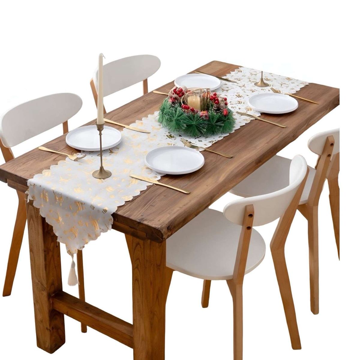 GENERICO - Camino de mesa diseño navidad 30 x 180 cm 01