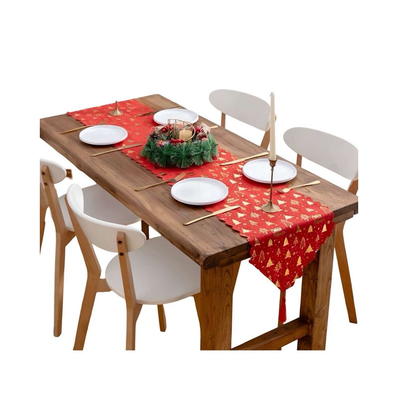 GENERICO - Camino de mesa diseño navidad 30 x 180 cm 05