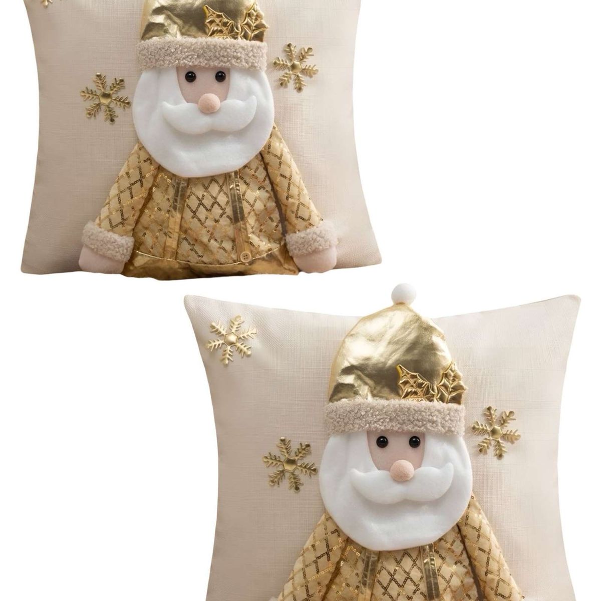 GENERICO - SET DE 2 FUNDAS DE COJIN PARA NAVIDAD 3D   B6