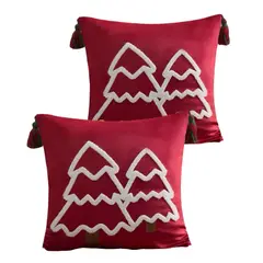 GENERICO - SET DE 2 FUNDAS DE COJIN PARA NAVIDAD A5