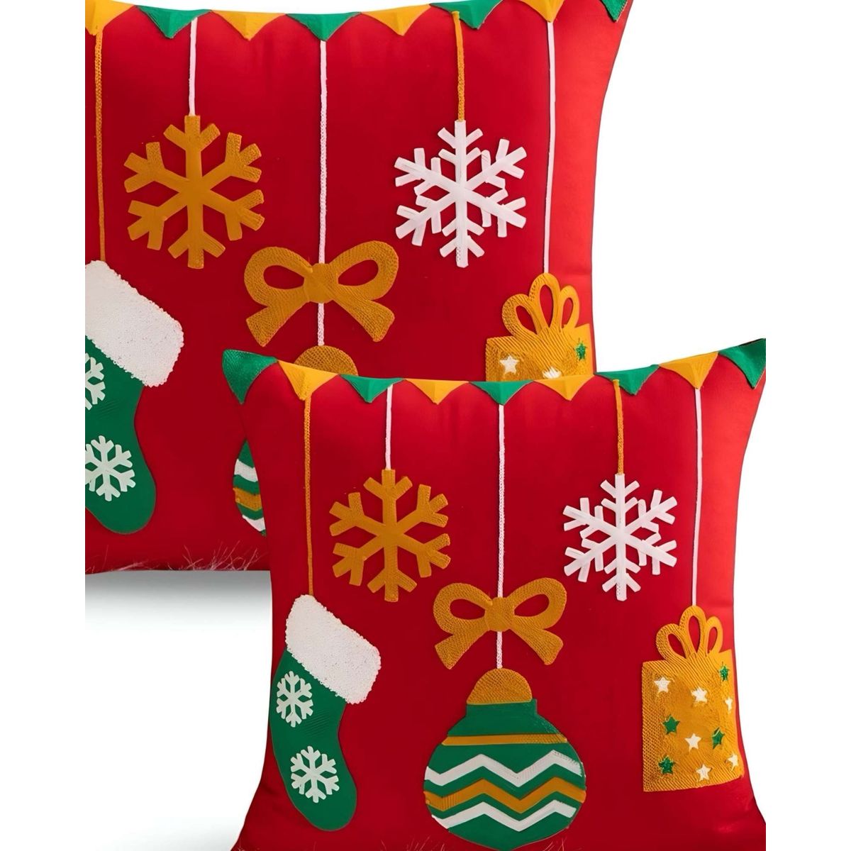 GENERICO - SET DE 2 FUNDAS DE COJIN PARA NAVIDAD K3