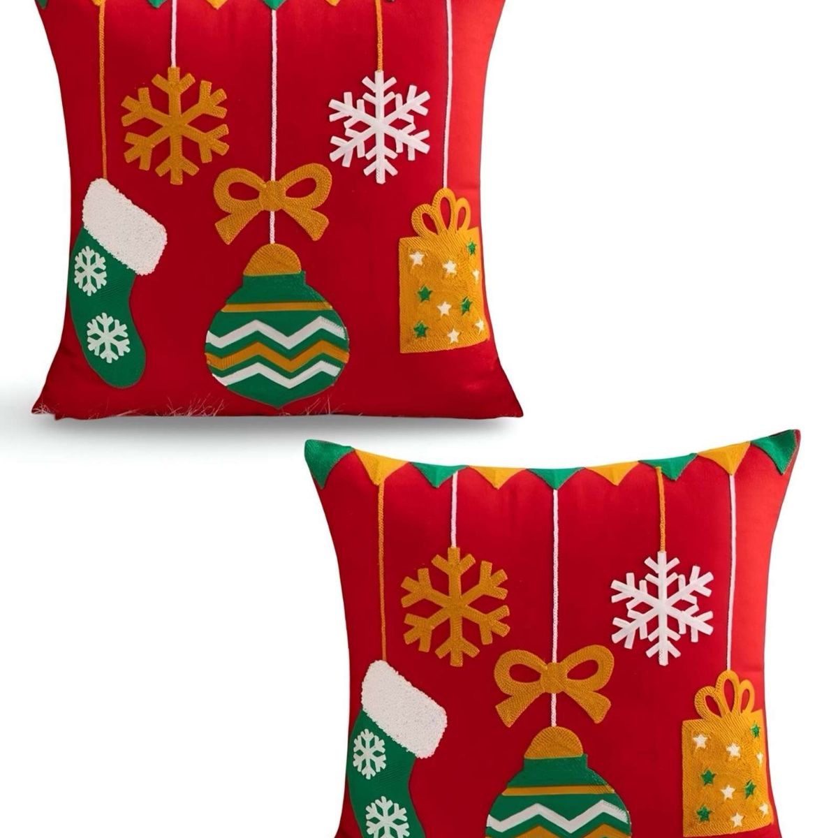 GENERICO - SET DE 2 FUNDAS DE COJIN PARA NAVIDAD K3