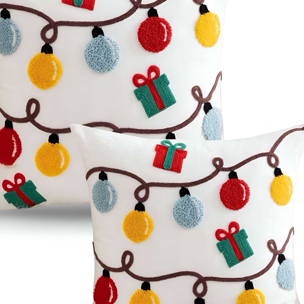 GENERICO - SET DE 2 FUNDAS DE COJIN PARA NAVIDAD K4