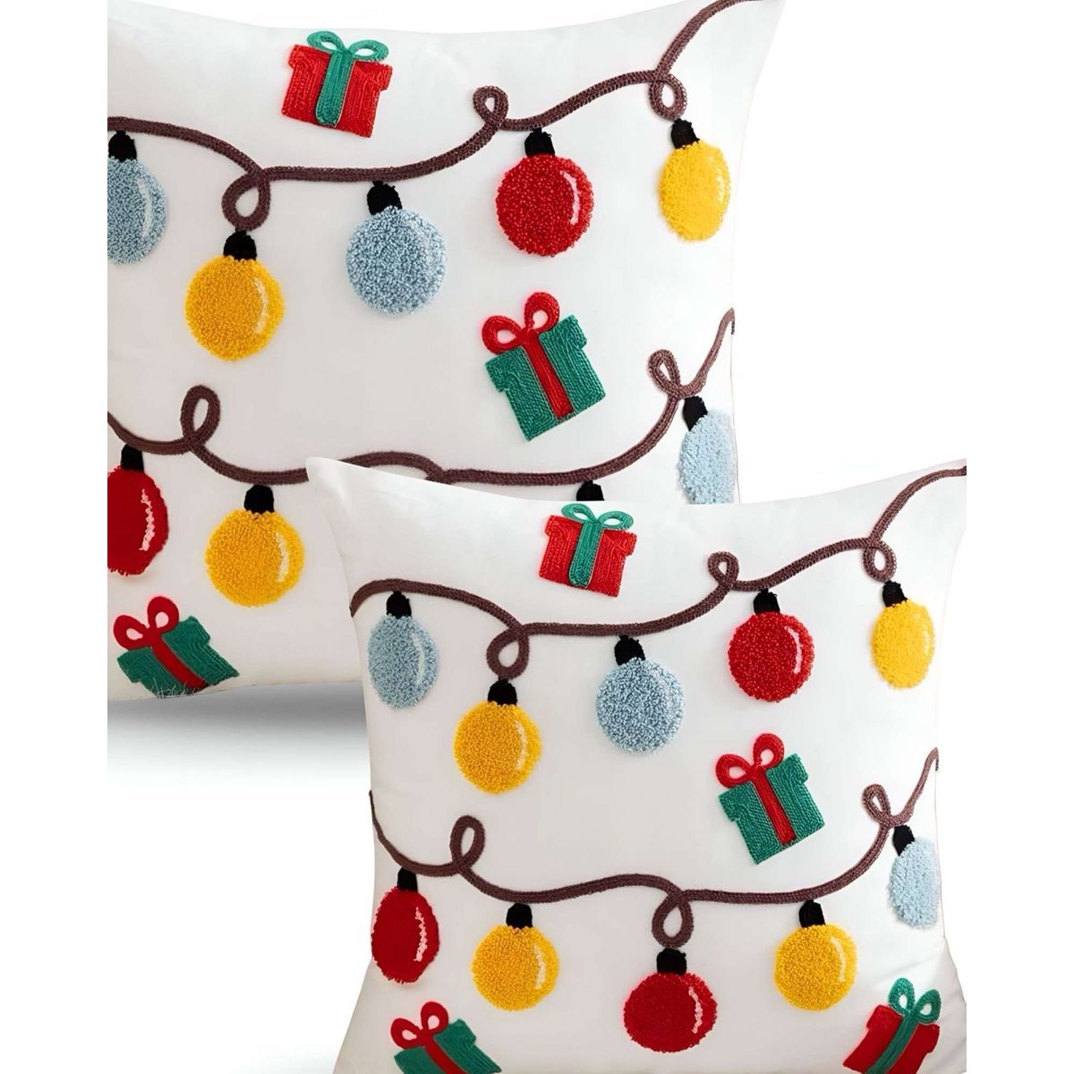 GENERICO - SET DE 2 FUNDAS DE COJIN PARA NAVIDAD K4