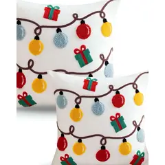 GENERICO - SET DE 2 FUNDAS DE COJIN PARA NAVIDAD K4