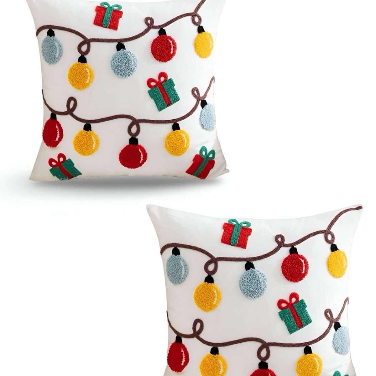 GENERICO - SET DE 2 FUNDAS DE COJIN PARA NAVIDAD K4