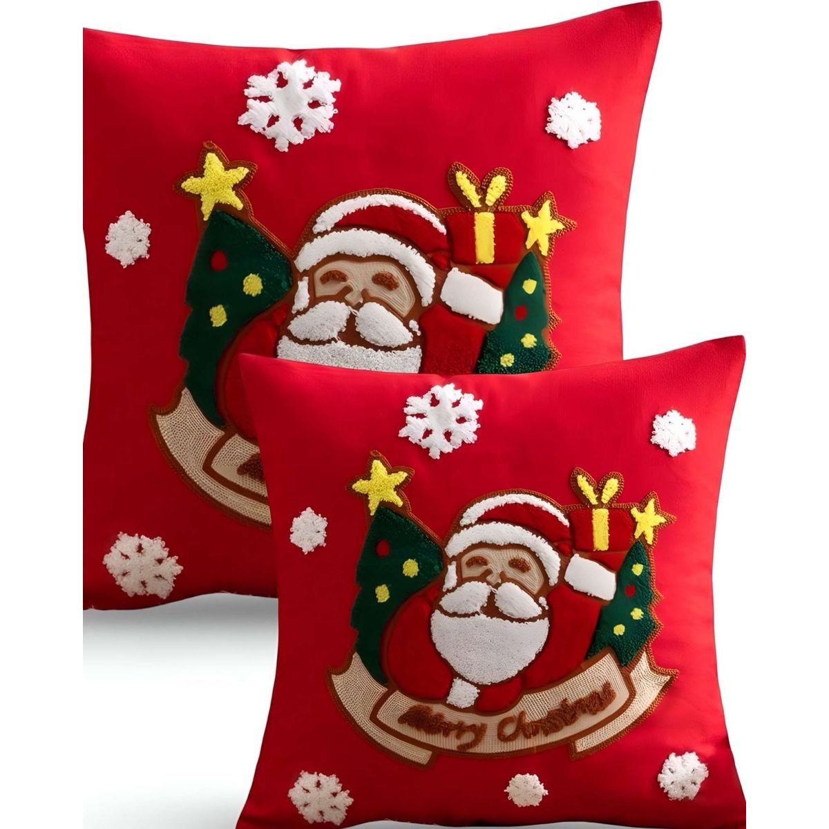 GENERICO - SET DE 2 FUNDAS DE COJIN PARA NAVIDAD K8