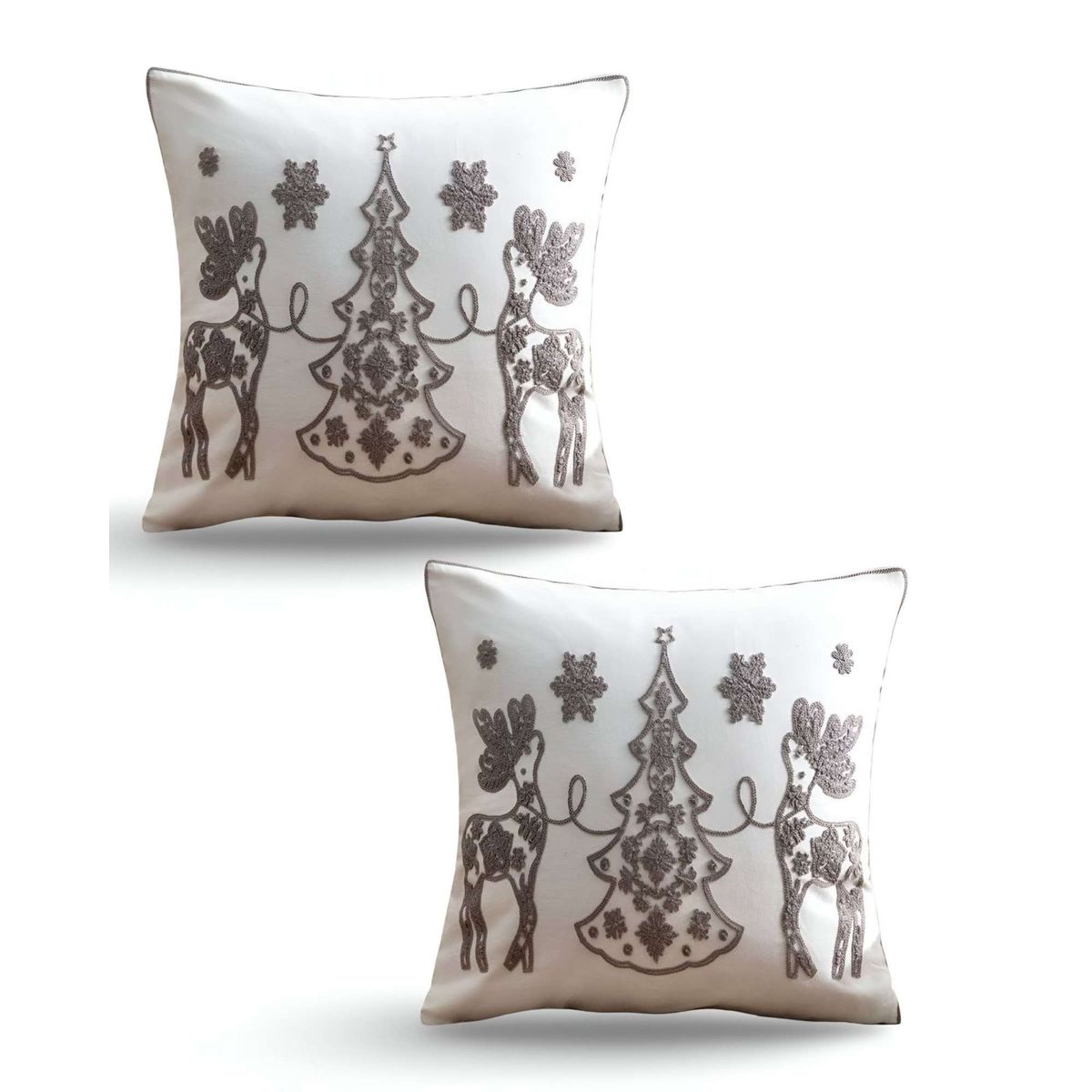 GENERICO - SET DE 2 FUNDAS DE COJIN PARA NAVIDAD K22