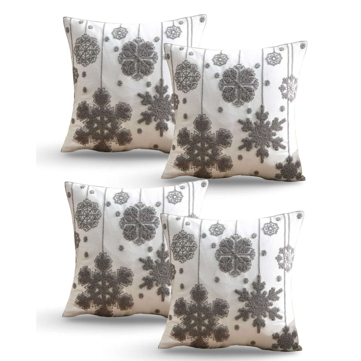 GENERICO - SET DE 4 FUNDAS DE COJIN PARA NAVIDAD K20