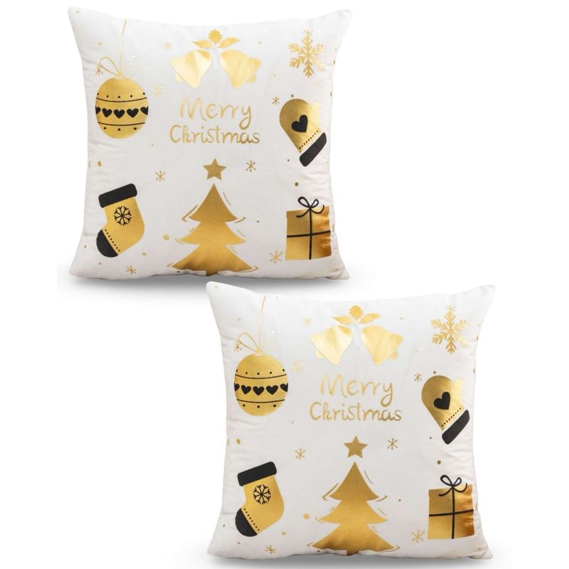 GENERICO - SET DE 2 FUNDAS DE COJIN PARA NAVIDAD M2