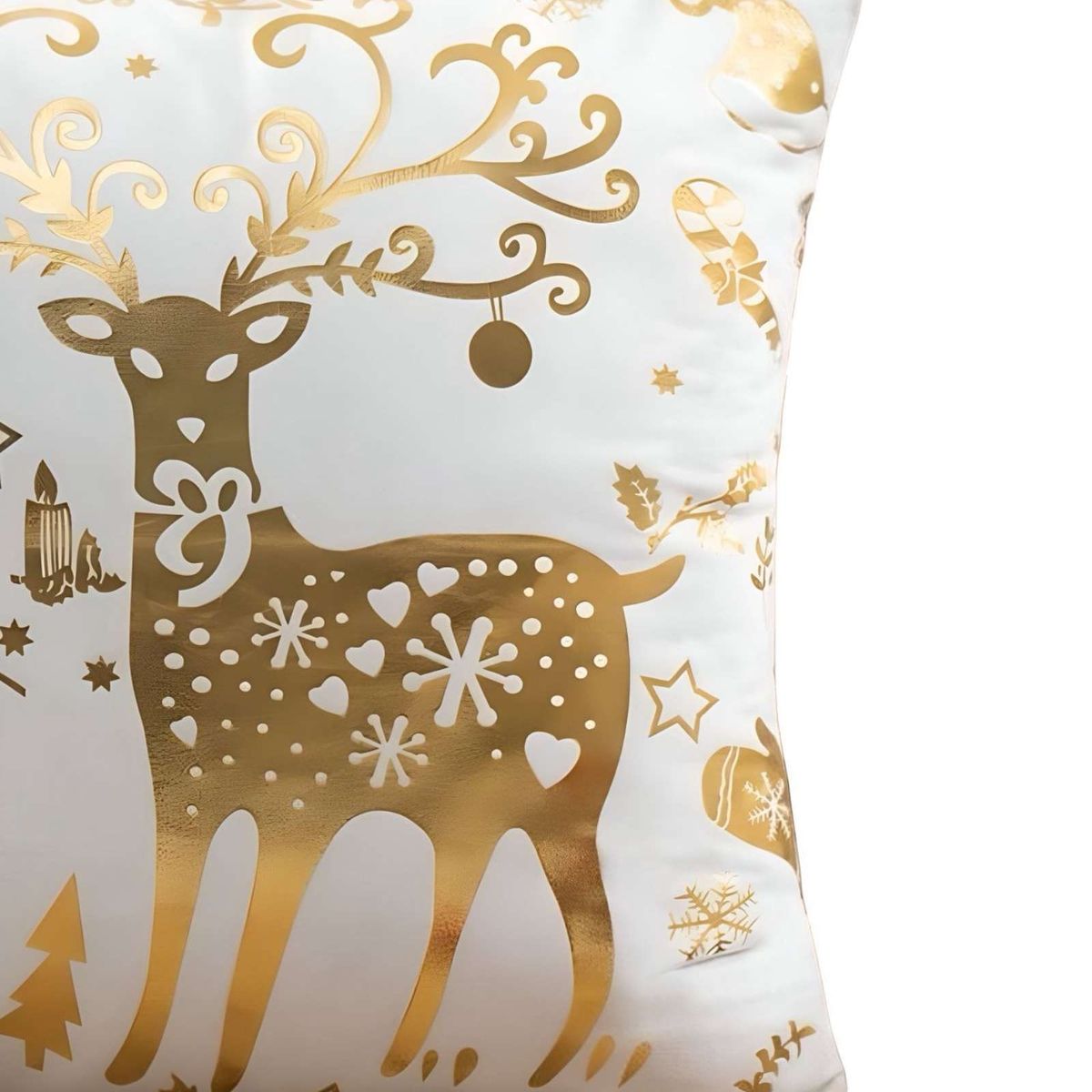 GENERICO - SET DE 4 FUNDAS DE COJIN PARA NAVIDAD M4