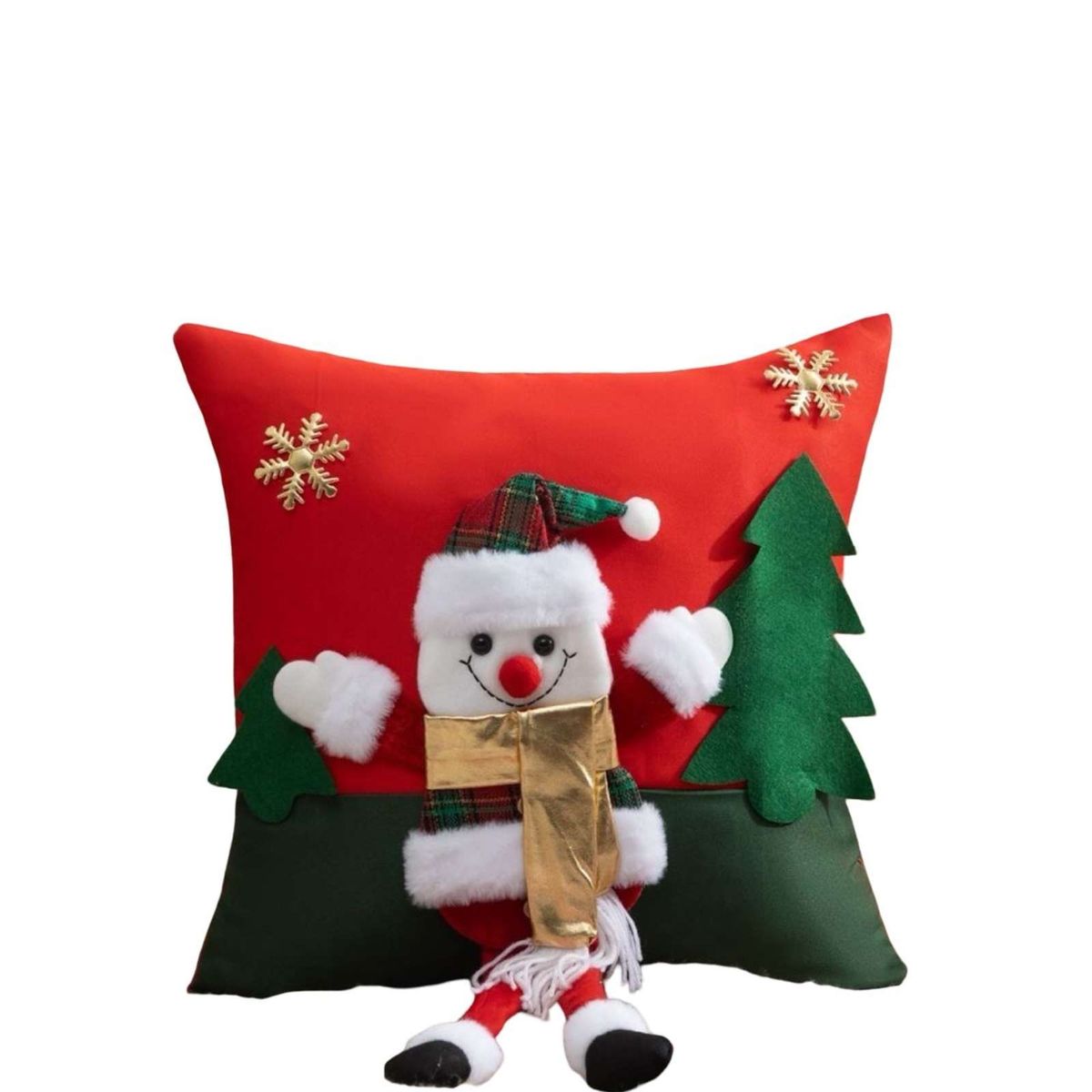 GENERICO - SET DE 2 FUNDAS DE COJIN PARA NAVIDAD 3D   B2