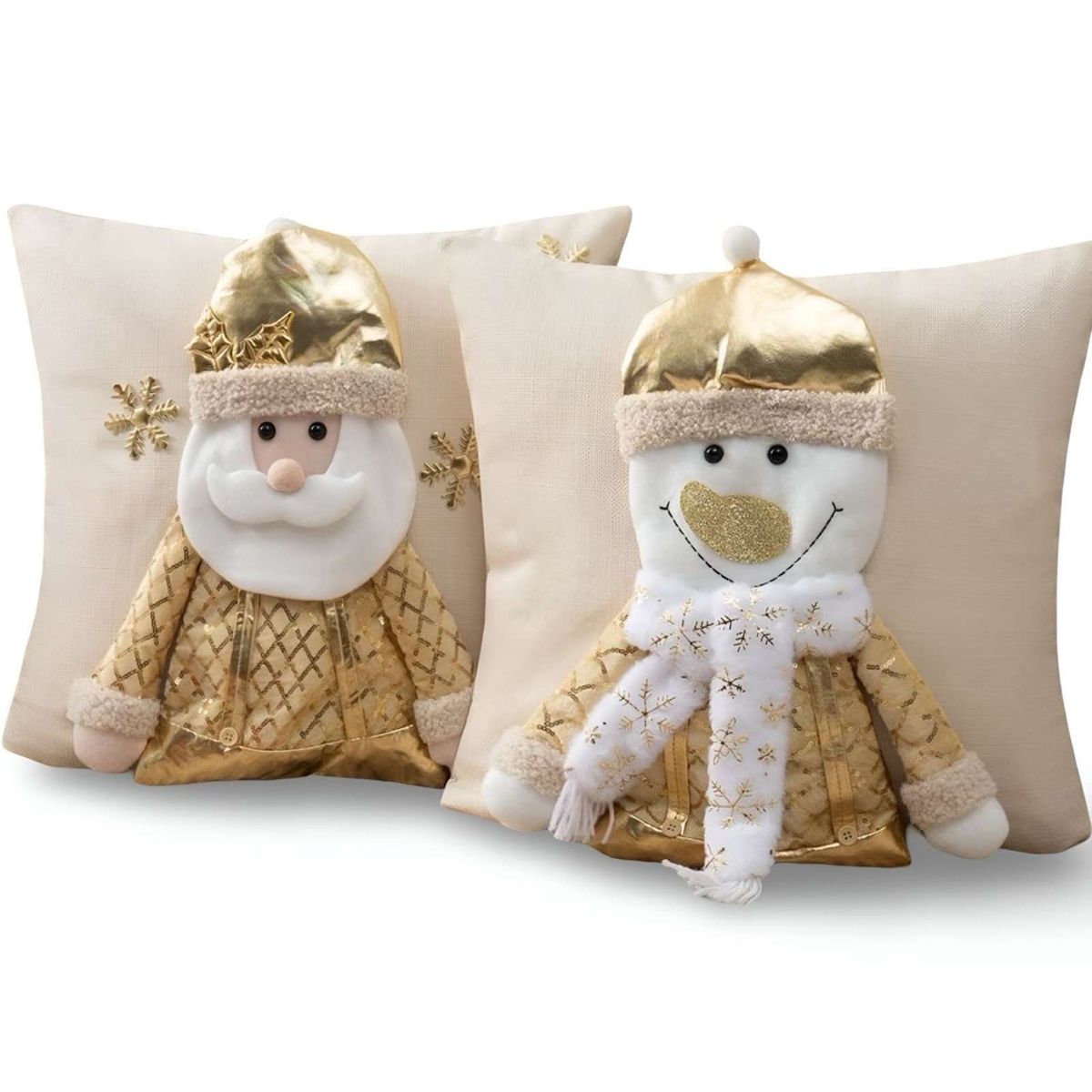 GENERICO - SET DE 2 FUNDAS DE COJIN PARA NAVIDAD 3D   B16