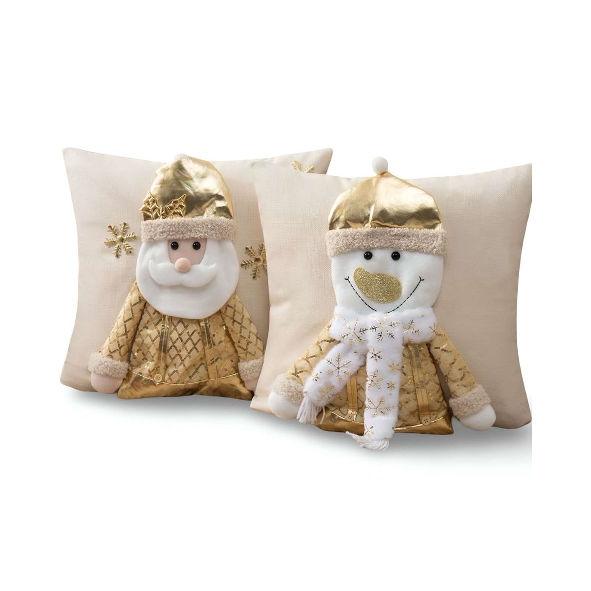 GENERICO - SET DE 2 FUNDAS DE COJIN PARA NAVIDAD 3D   B16