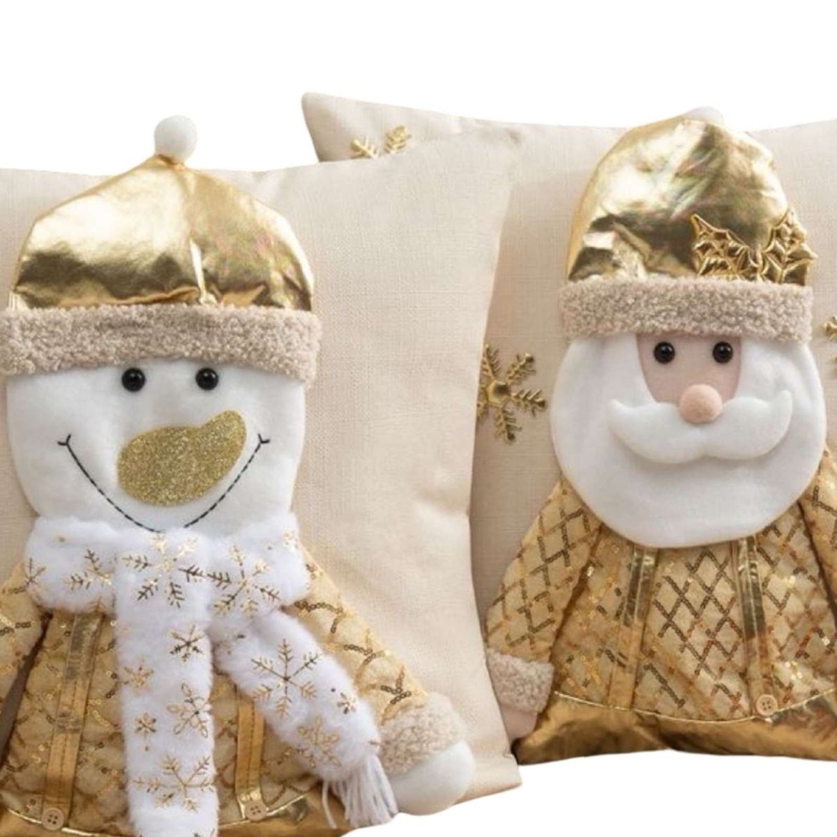 GENERICO - SET DE 2 FUNDAS DE COJIN PARA NAVIDAD 3D   B16
