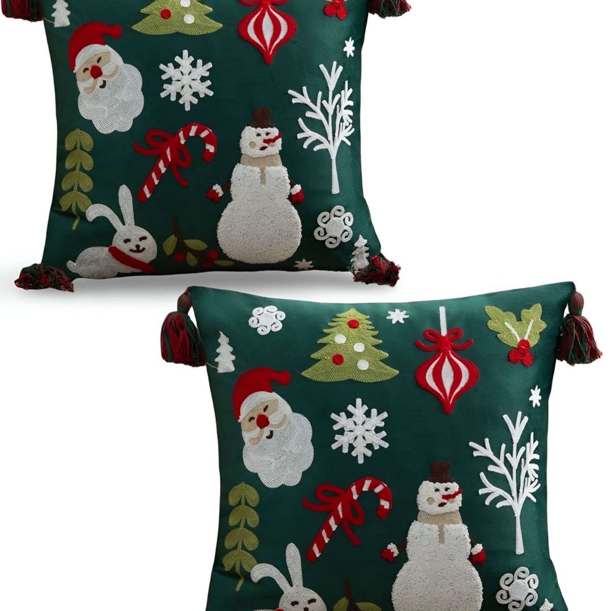 GENERICO - SET DE 2 FUNDAS DE COJIN PARA NAVIDAD A3