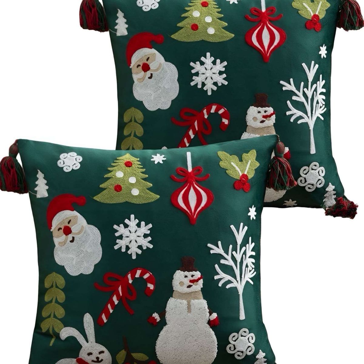 GENERICO - SET DE 2 FUNDAS DE COJIN PARA NAVIDAD A3