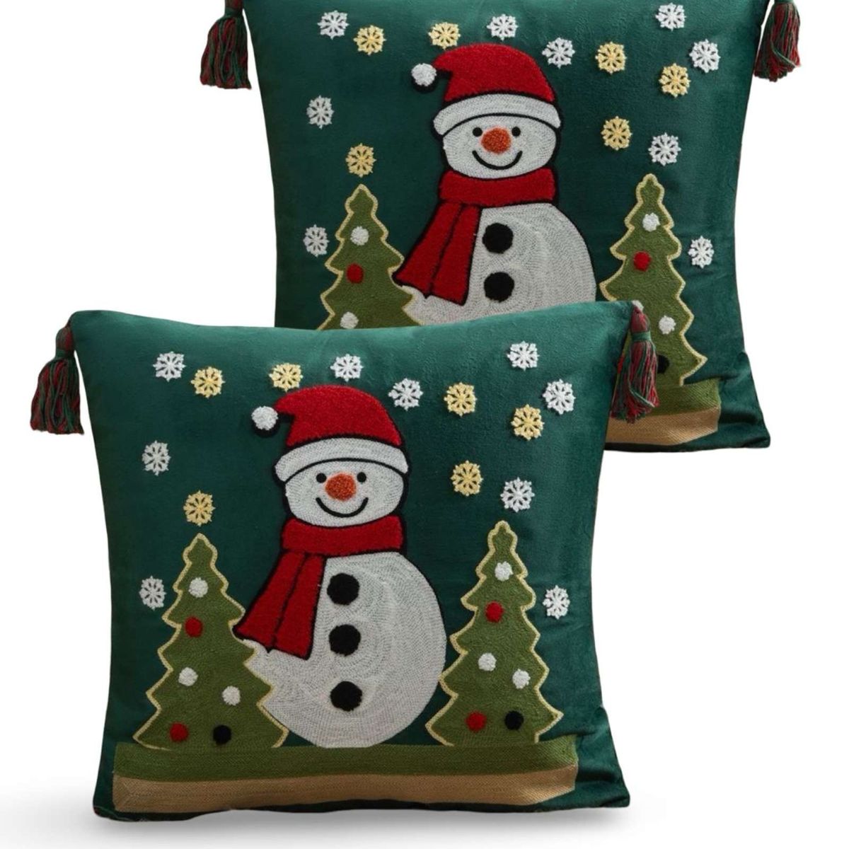 GENERICO - SET DE 2 FUNDAS DE COJIN PARA NAVIDAD A9