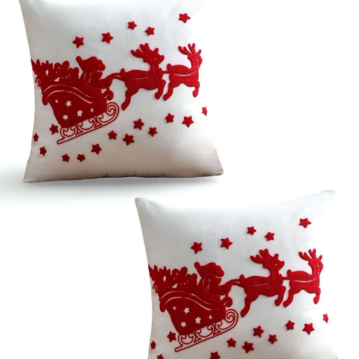 GENERICO - SET DE 2 FUNDAS DE COJIN PARA NAVIDAD K16…