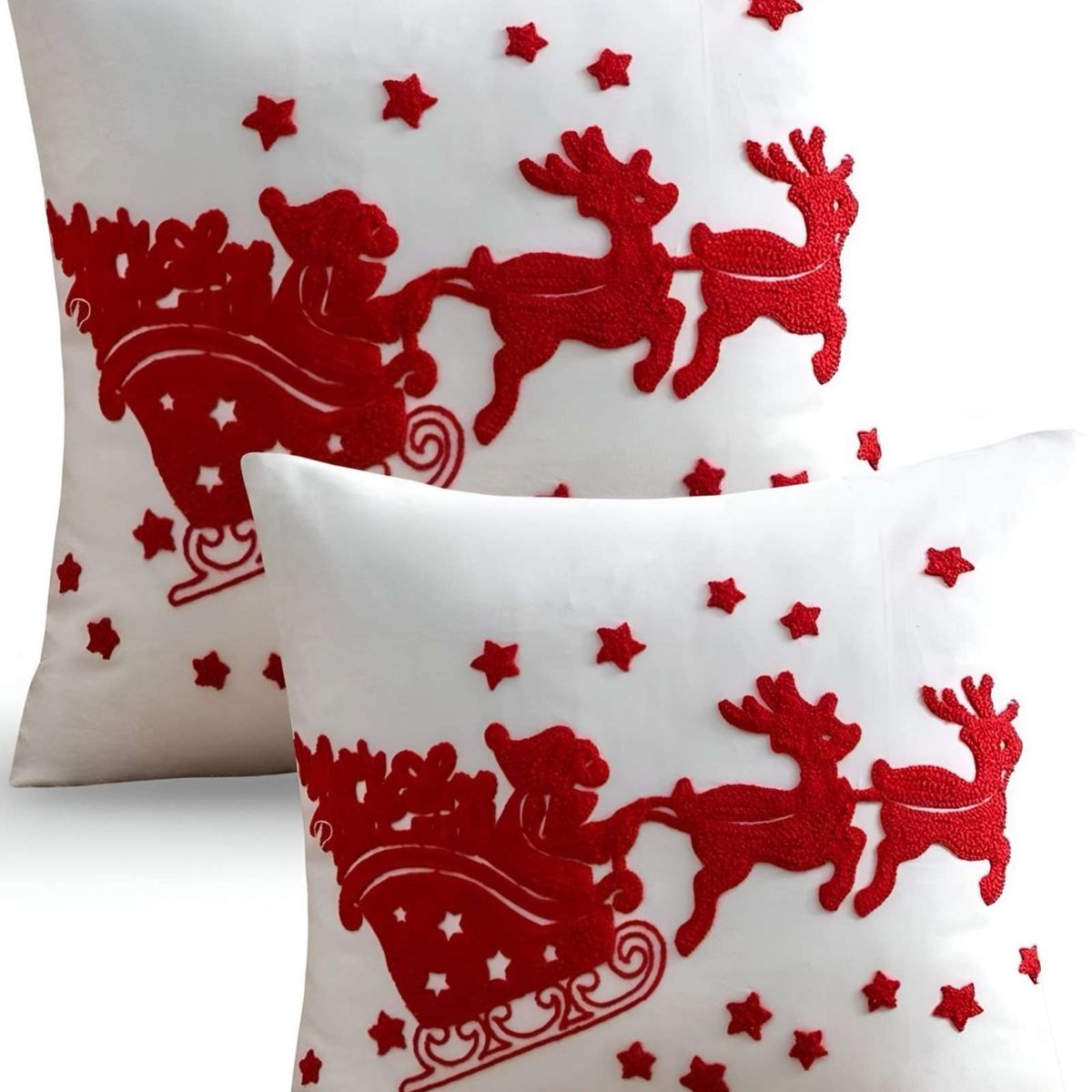 GENERICO - SET DE 2 FUNDAS DE COJIN PARA NAVIDAD K16…