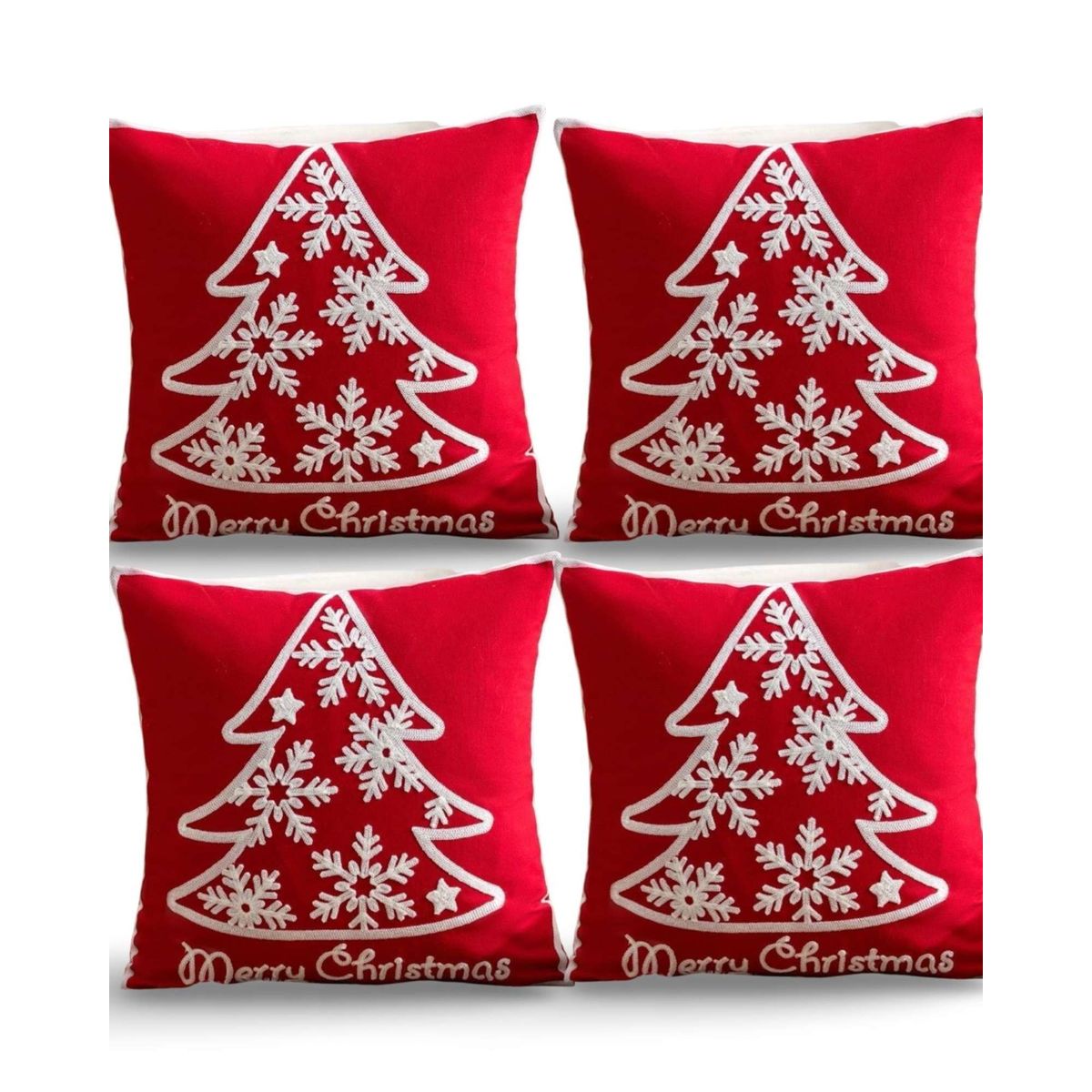 GENERICO - SET DE 4 FUNDAS DE COJIN PARA NAVIDAD K11