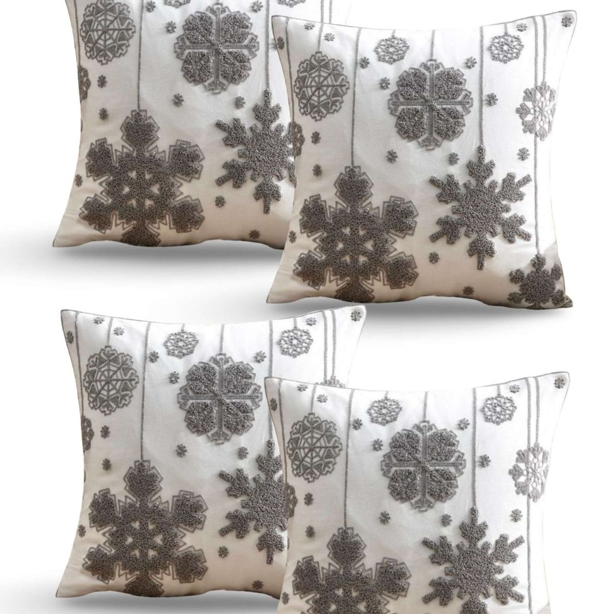 GENERICO - SET DE 4 FUNDAS DE COJIN PARA NAVIDAD K20