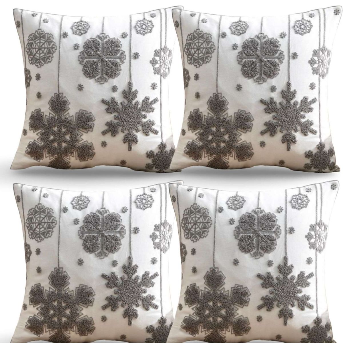 GENERICO - SET DE 4 FUNDAS DE COJIN PARA NAVIDAD K20