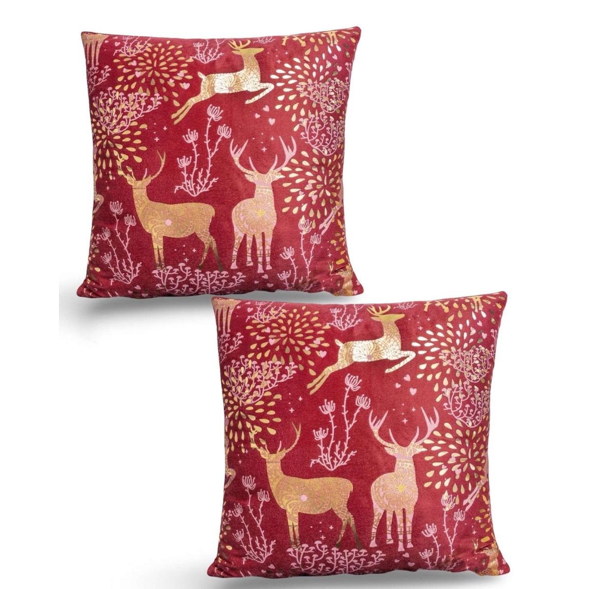 GENERICO - SET DE 2 FUNDAS DE COJIN PARA NAVIDAD M4…