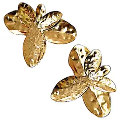 VIVAFELICIA - Aros Acero Orquídea Dorado