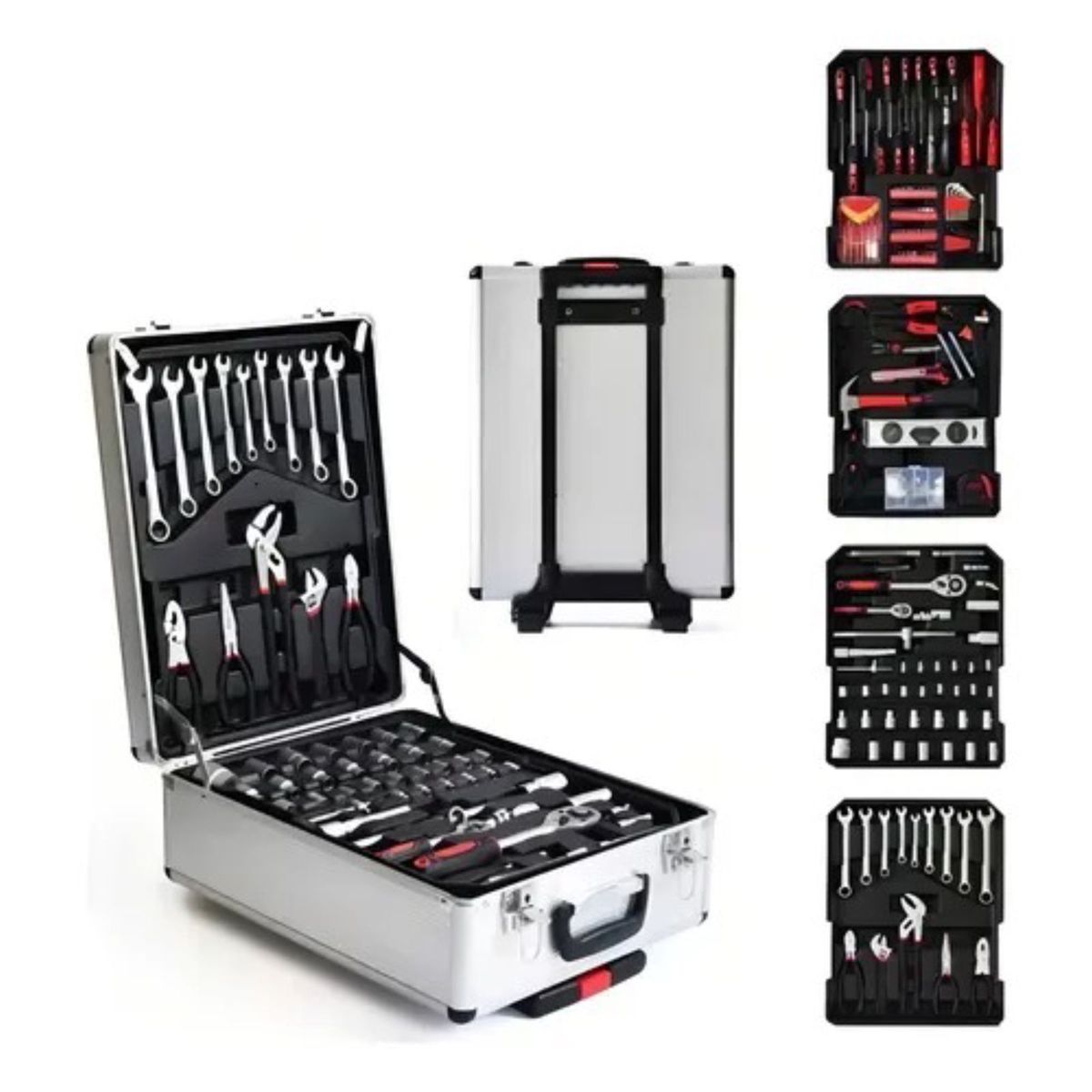 GENERICO - Caja De Herramientas Lumax Tipo Maleta 4 Estantes 187 Piezas