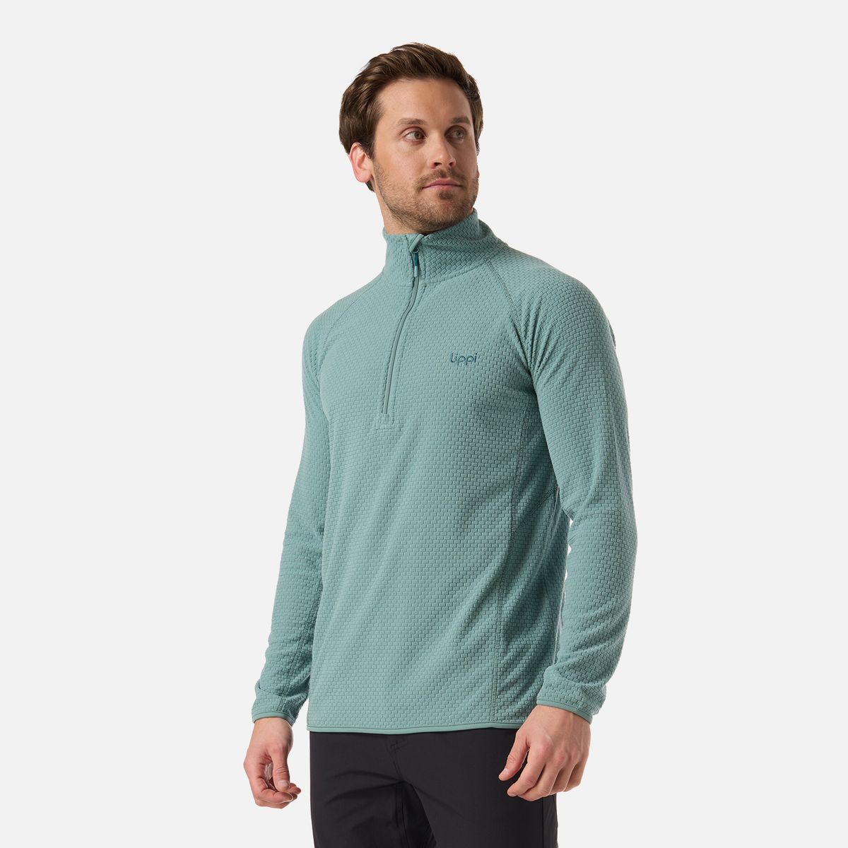 LIPPI - Polerón Hombre Jacaranda Nano-F 1/4 Zip Turquesa Lippi