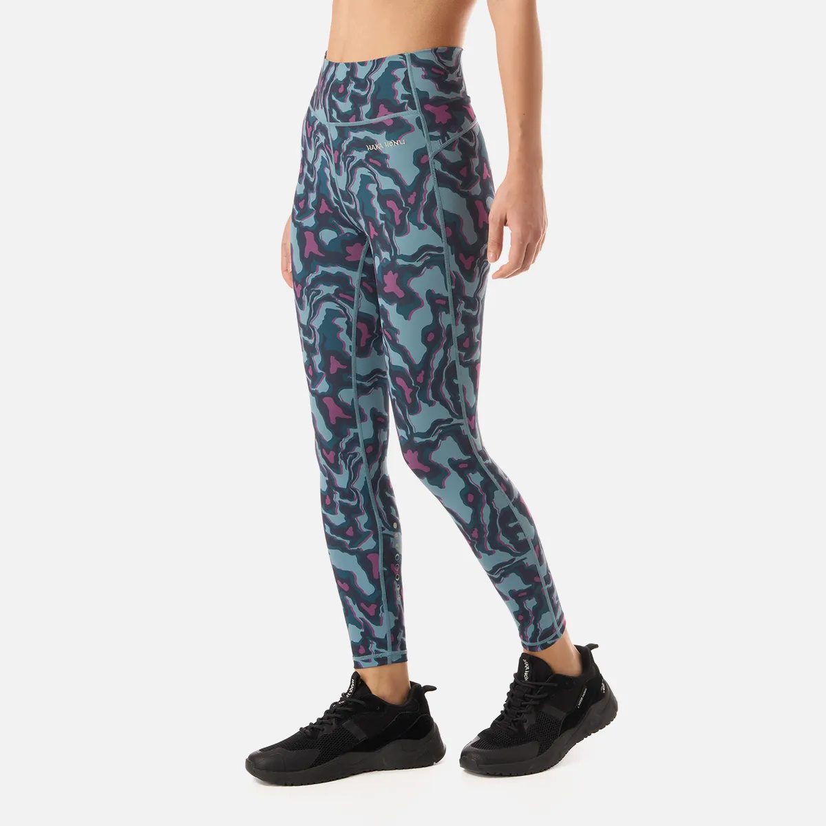 HAKA HONU - Calza Mujer Coihue Larga Print Petroleo Haka Honu