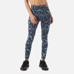 HAKA HONU - Calza Mujer Coihue Larga Print Petroleo