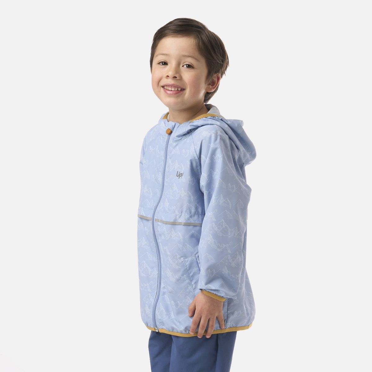 LIPPI - Chaqueta Niño Nightfall Windbreaker Hoody Jacket Print Celeste Lippi