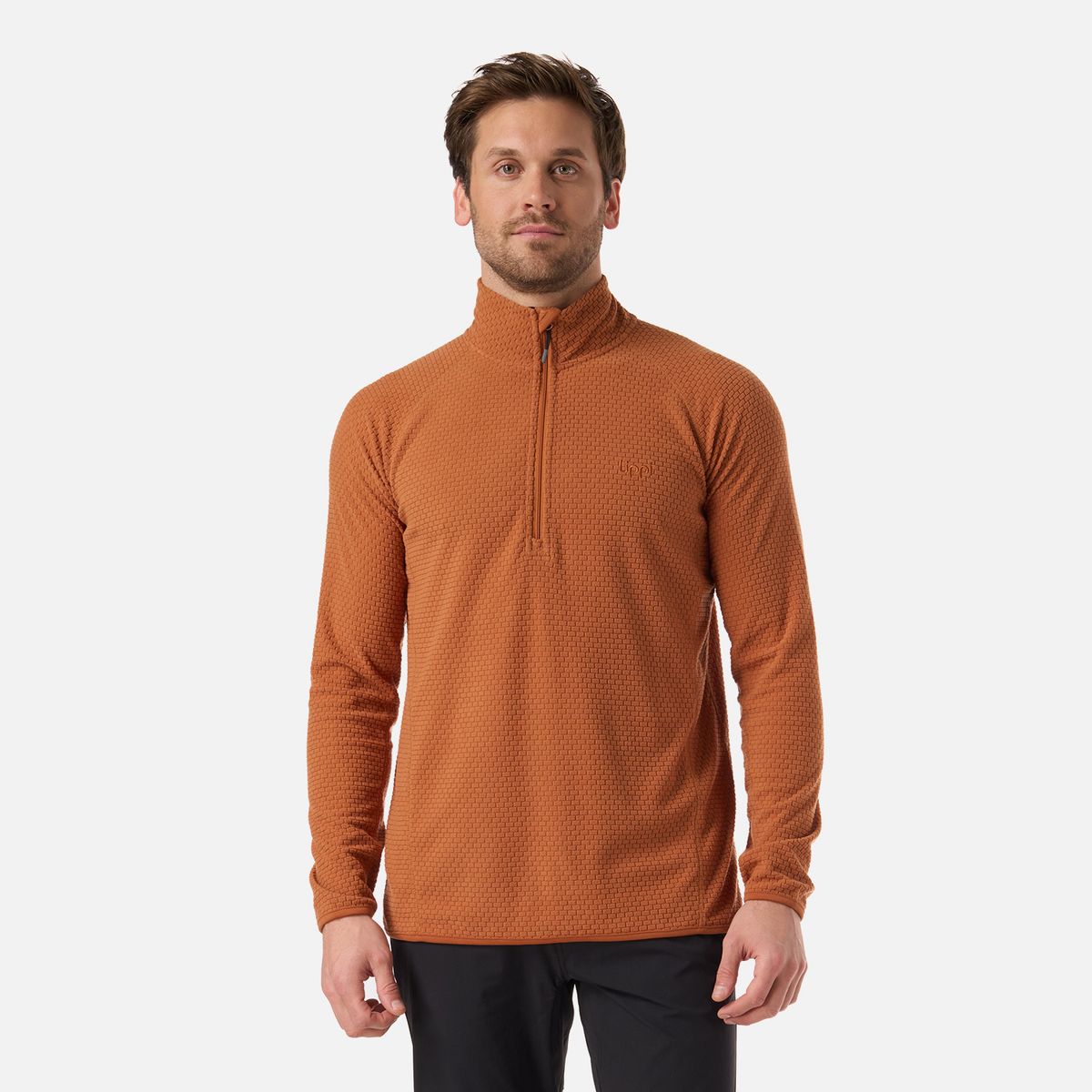 LIPPI - Polerón Hombre Jacaranda Nano-F 1/4 Zip Terracota Lippi