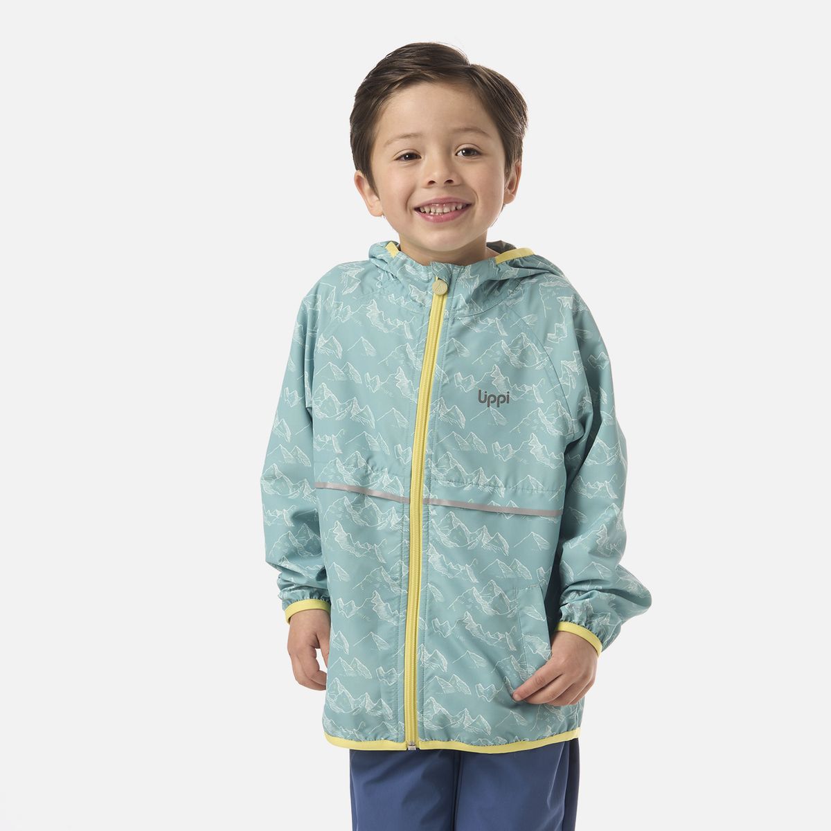 LIPPI - Chaqueta Niño Nightfall Windbreaker Hoody Jacket Print Turquesa Lippi