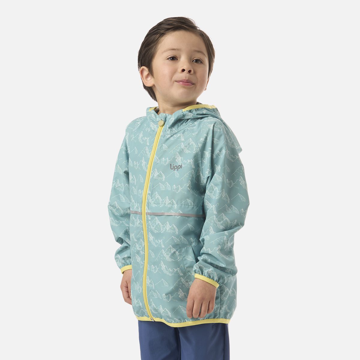 LIPPI - Chaqueta Niño Nightfall Windbreaker Hoody Jacket Print Turquesa Lippi
