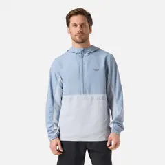 LIPPI - Chaqueta Hombre Nightfall Windbreaker 1/4 Zip Hoody Jacket Azul