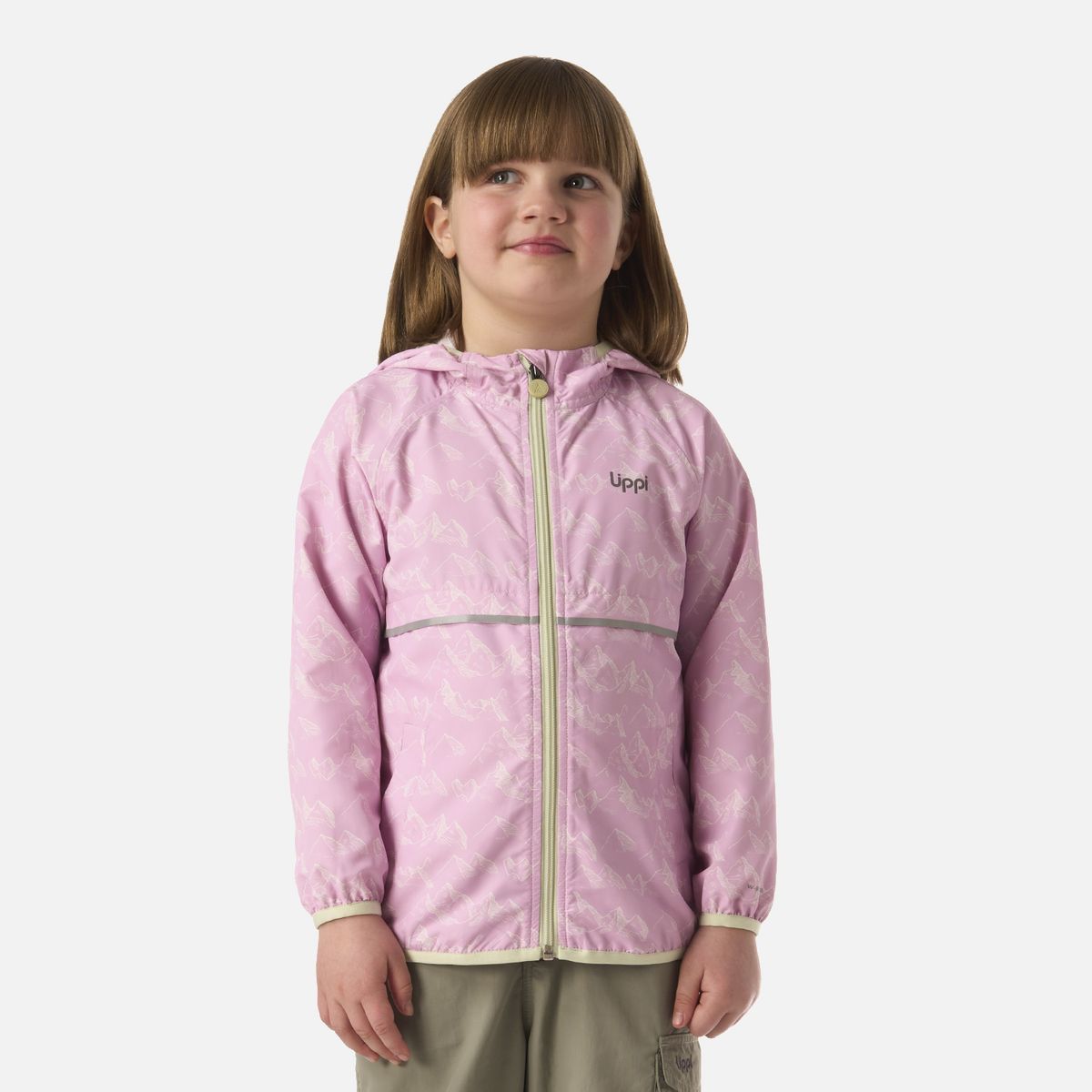 LIPPI - Chaqueta Niña Nightfall Windbreaker Hoody Jacket Print Rosa Lippi