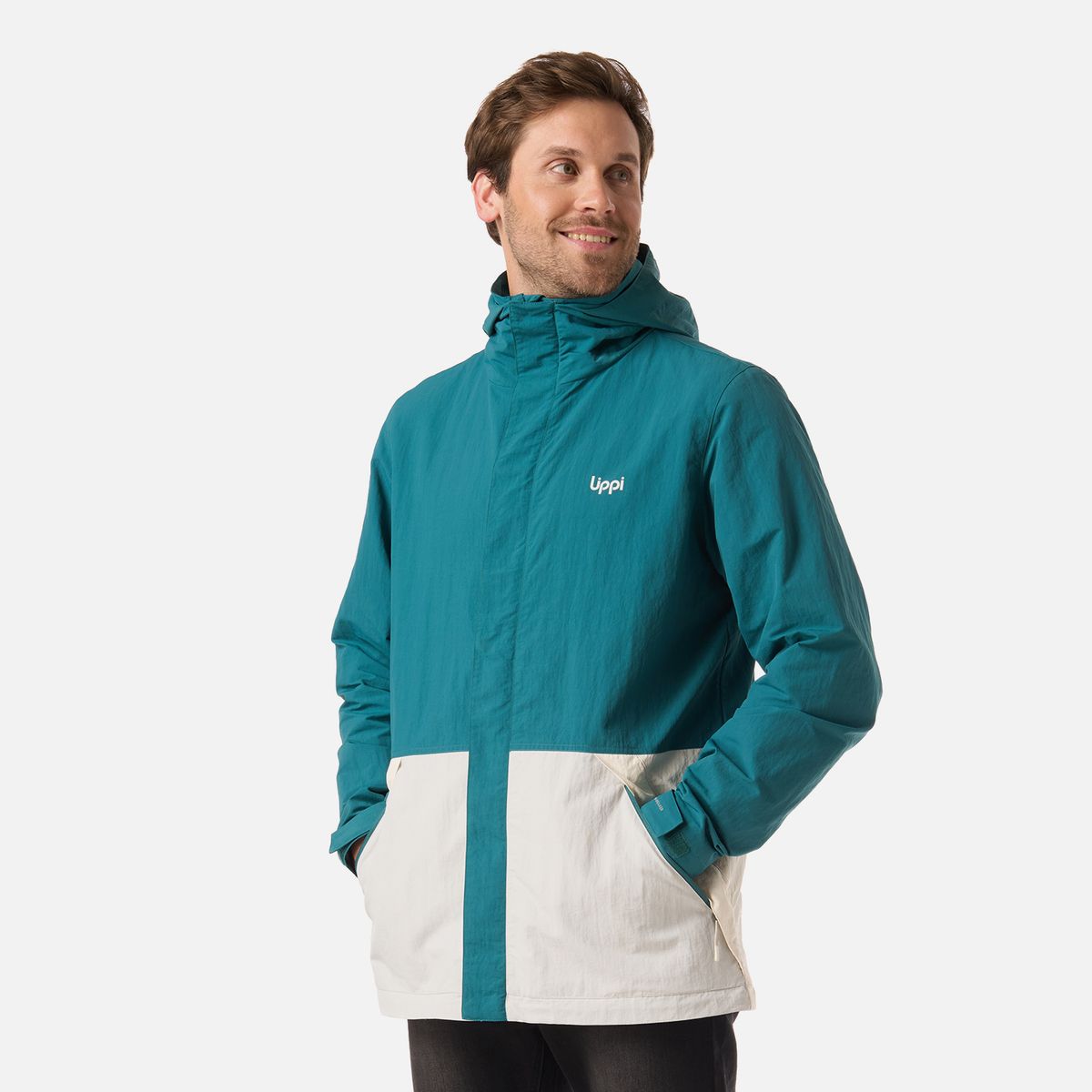 LIPPI - Chaqueta Hombre CityMe WindBreaker Hoody Jacket Petroleo Lippi