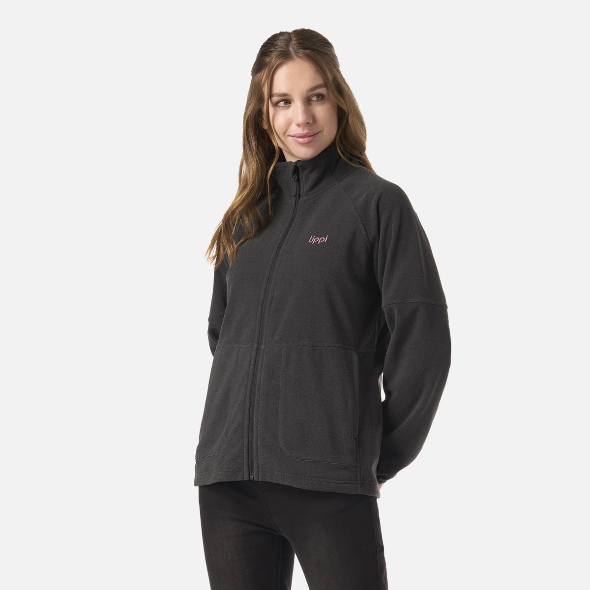 LIPPI - Polar Mujer Stripes Nano-F Full Zip Negro Lippi