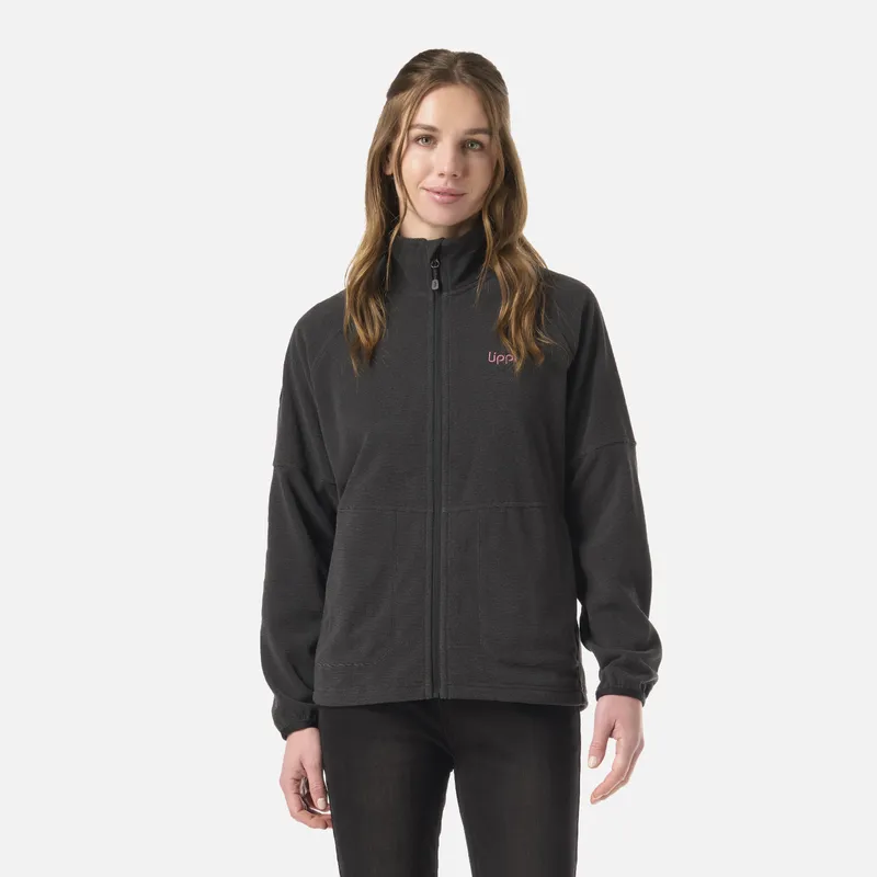 LIPPI - Polar Mujer Stripes Nano-F Full Zip Negro Lippi