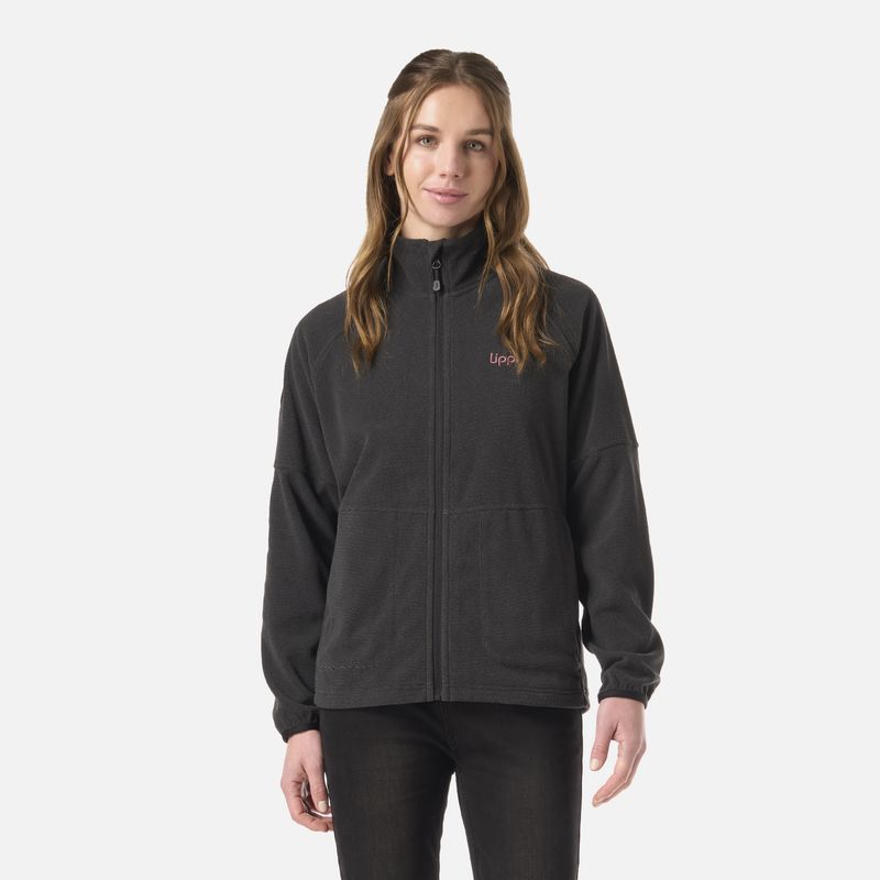 LIPPI - Polar Mujer Stripes Nano-F Full Zip Negro Lippi