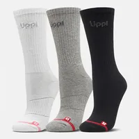 Calcetines Logo Pack Long NegroBlancoGris